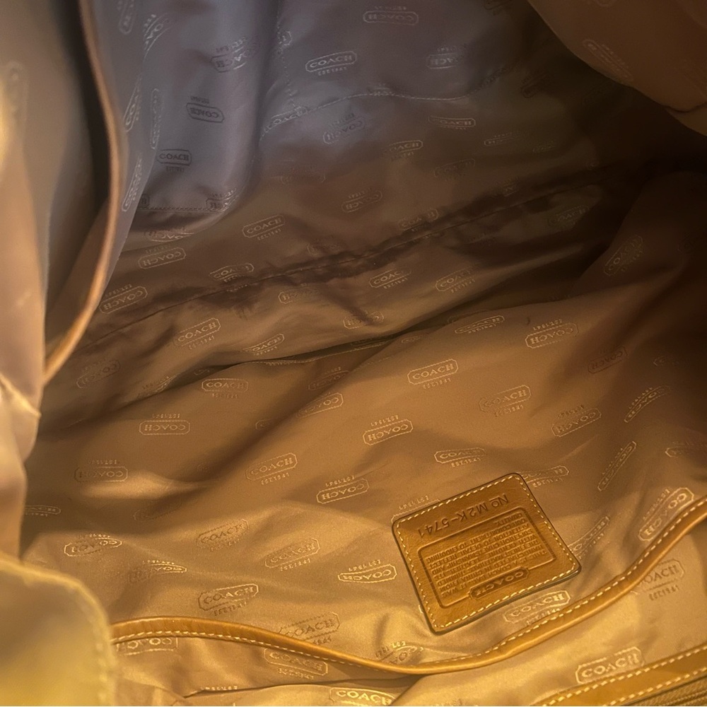 Coach Vintage Large Messenger Bag, Leather and Canvas  tan - Picture 12 of 14